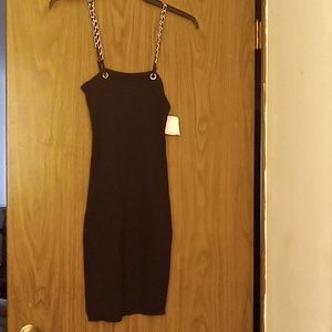 Black mini chain straps new